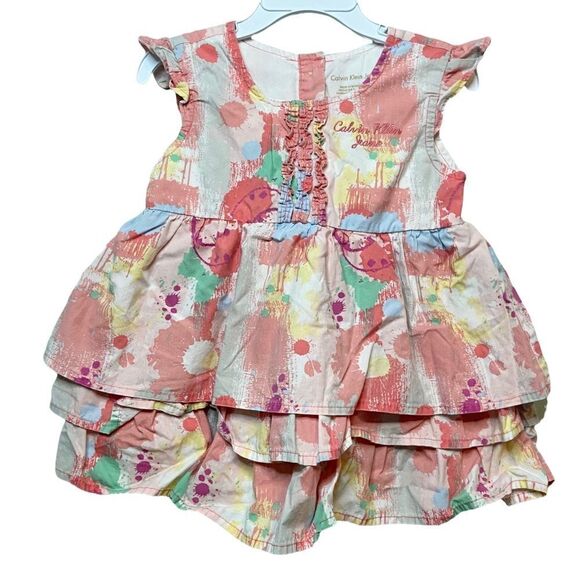Calvin Klein Jeans Multi-Color Tiered Dress in Size Kids Size 4T - Picture 2 of 9